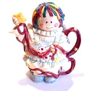 Vintage Patchwork Angel Tea Pot 1996 Cosmos Exclusive for H.O.L. PLEASE READ